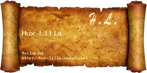 Hux Lilla névjegykártya