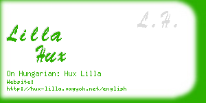 lilla hux business card